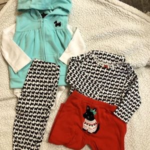 🐾Baby Girl Scottie Dog Sets 9 & 12 Month 🐾